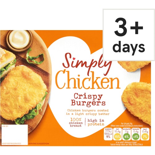 Simply Chicken Burgers (325g) Compare Prices & Where To Buy Trolley