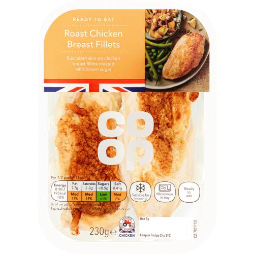 Coop Ready to Eat Roast Chicken Breast Fillets (230g) Compare Prices