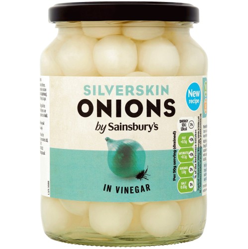Sainsbury's Silverskin Onions in Vinegar (360g*) (680g) Compare