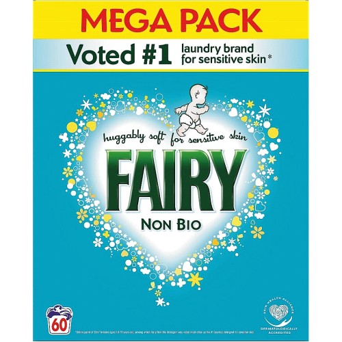 Fairy Non Bio Washing Powder 60 Washes (3.9kg) Compare Prices