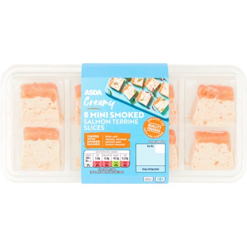ASDA 8 Mini Smoked Salmon Terrine Slices (120g) Compare Prices