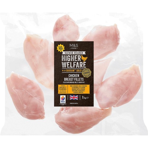 M&S Oakham Gold Chicken Breast Fillets Frozen (1kg) Compare Prices