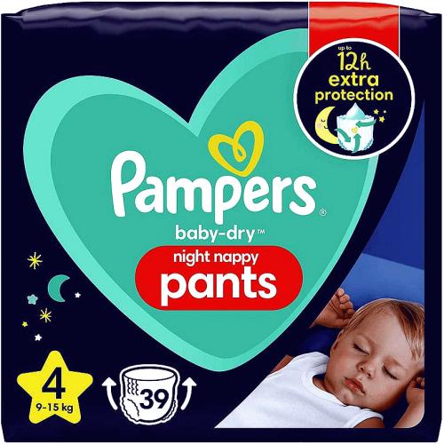 Pampers BabyDry Night Nappy Pants Size 4 39 Nappies 915kg (39
