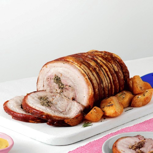 M&S British Porchetta Pork Belly Joint (2.2kg) Compare Prices & Where