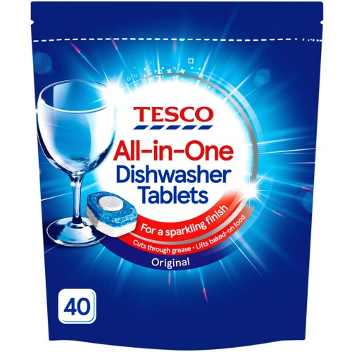 Tesco AllInOne Dishwasher Tablets Original (40 x 680g) Compare