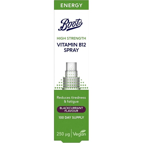 Boots Vitamin B12 250ug Blackcurrant Spray (15ml) Compare Prices