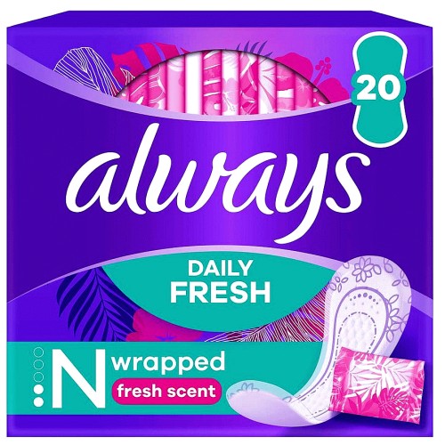 Always Dailies Singles Normal Fresh Panty Liners (20) Compare Prices