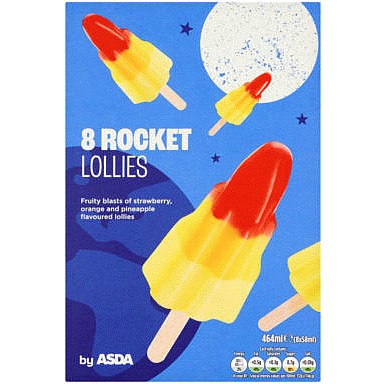 ASDA Rocket Lollies (8 x 58ml, 464ml) Compare Prices & Where To Buy