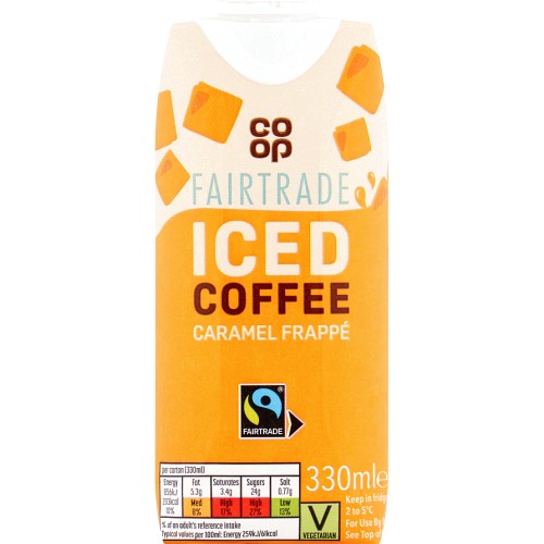 Coop Fairtrade Iced Coffee Caramel Frappe (330ml) Compare Prices