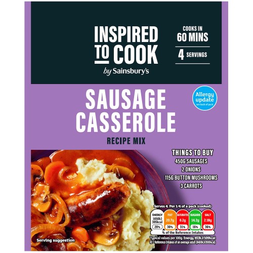 Sainsbury's Sausage Casserole Recipe Mix Inspired to Cook (39g) Compare Prices & Where To Buy