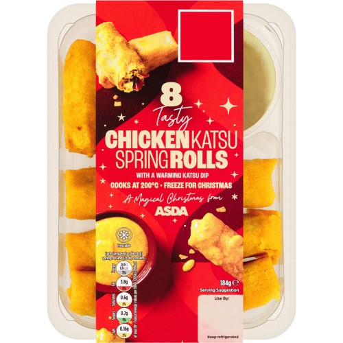 ASDA 8 Tasty Chicken Katsu Spring Rolls (184g) Compare Prices & Where