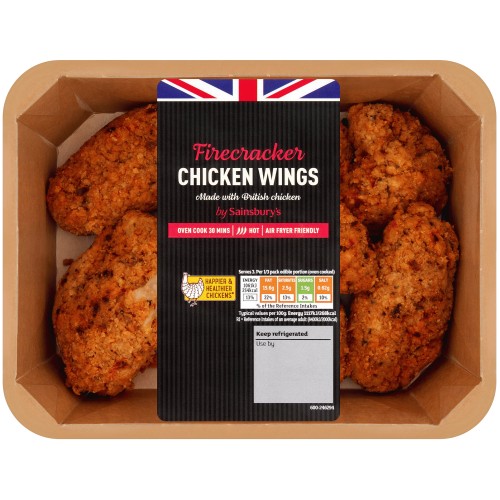 Sainsbury's Breaded Firecracker British Fresh Chicken Wings (500g