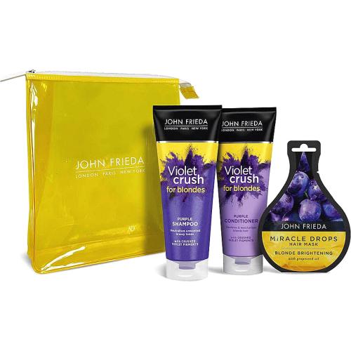 John Frieda Violet Crush Gift Set for Blonde Hair Shampoo Conditioner