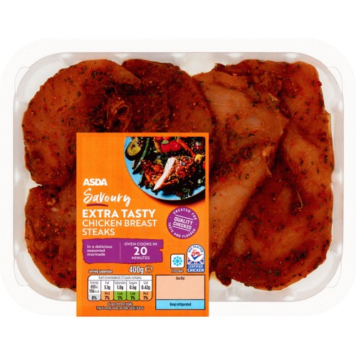 ASDA Savoury Extra Tasty Chicken Breast Steaks (400g) Compare Prices
