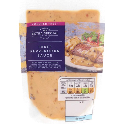 ASDA Extra Special British Sirloin Steaks with Pink Peppercorn Garlic