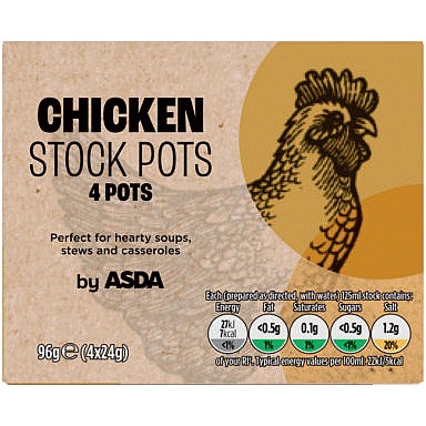 ASDA Chicken Stock Pots (4 x 24g, 96g) Compare Prices & Where To Buy