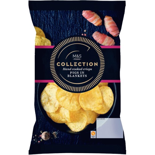 M&S Collection Pigs in Blankets Hand Cooked Crisps (150g) Compare