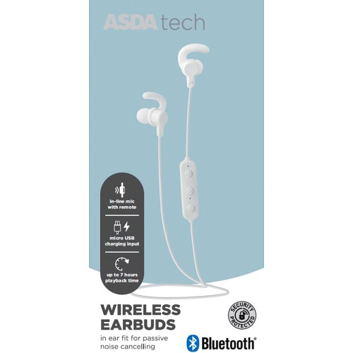ASDA Tech Wireless Earbuds White Compare Prices & Where To Buy