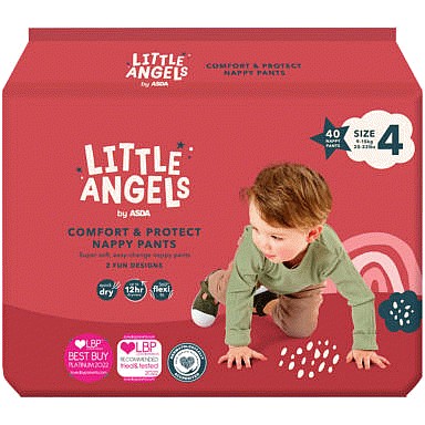 ASDA Little Angels Comfort & Protect 4 42 Nappy Pants (42) Compare