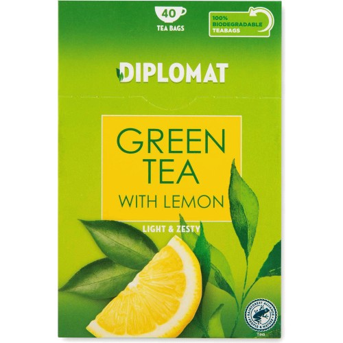 Diplomat Green Tea With Lemon Tea Bags (40 x 76g) Compare Prices