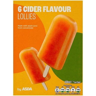 ASDA Cider Flavour Lollies (6 x 73ml, 438ml) Compare Prices & Where