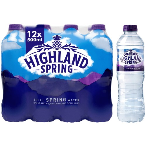Highland Spring Still Spring Water (12 x 500ml) Compare Prices