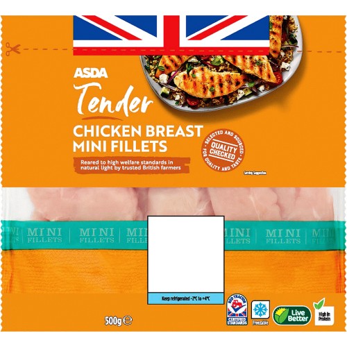 ASDA Tender Chicken Breast Mini Fillets (500g) Compare Prices & Where To Buy Trolley.co.uk