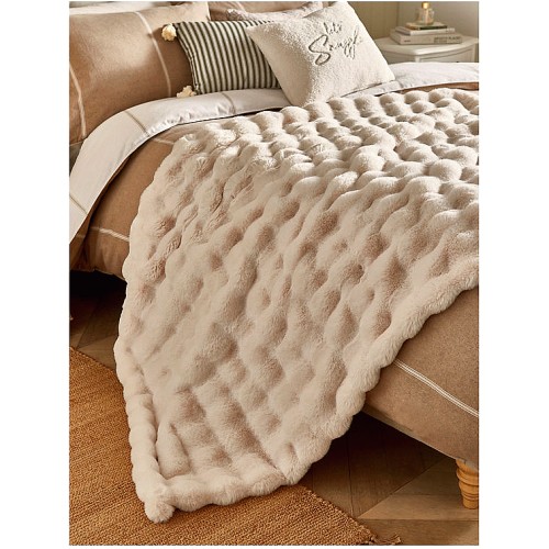 At Home with Stacey Solomon Bobble Faux Fur Throw 120150 Compare