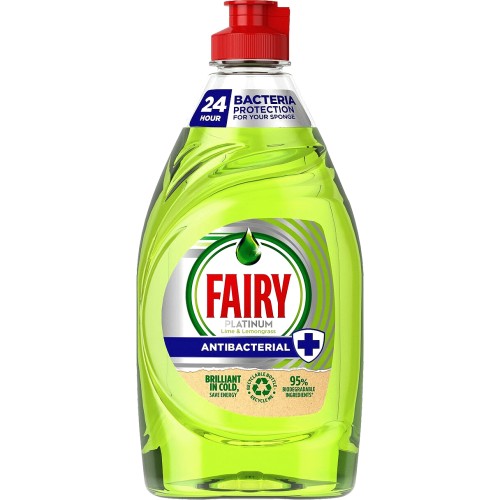 Fairy Platinum Antibacterial Washing Up Liquid Lime & Lemongrass (820ml