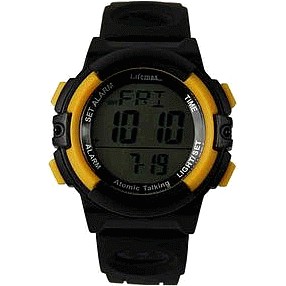 Mens Lifemax Digital Atomic Talking Watch Radio Controlled Sport Watch