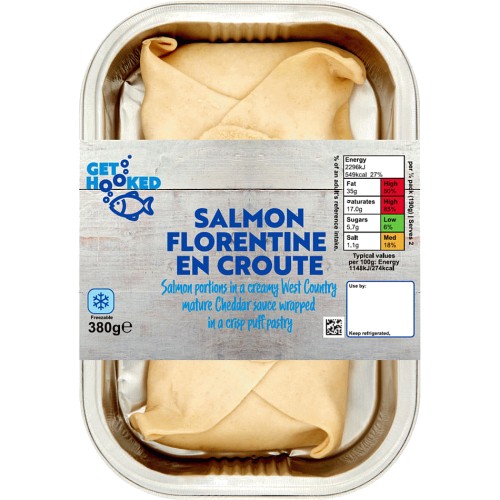 Get Hooked Salmon Florentine En Croute (380g) Compare Prices & Where