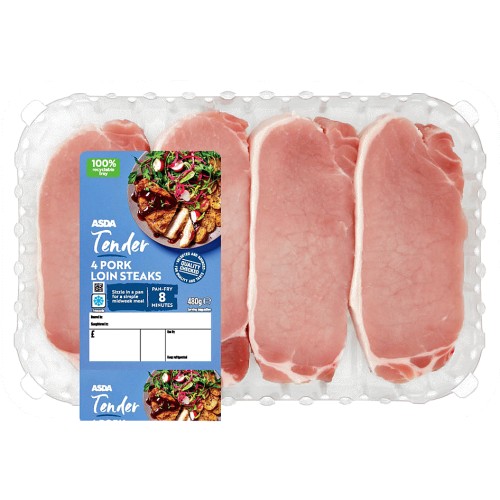 ASDA Tender 4 Pork Loin Steaks (480g) Compare Prices & Where To Buy