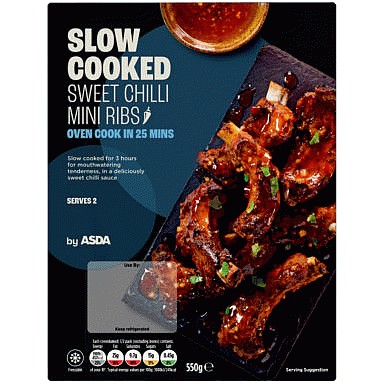 ASDA Slow Cooked Sweet Chilli Mini Ribs (550g) Compare Prices & Where