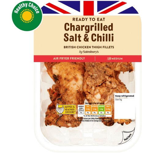 Sainsbury's Chargrilled Salt Chilli British Chicken Thigh Fillets