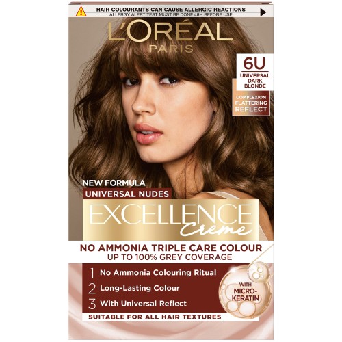 L'Oreal Excellence Universal Nudes Dark Blonde 6U Hair Dye Compare