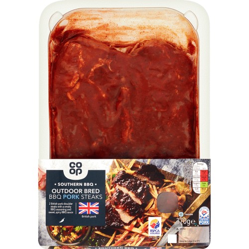 Coop Southern Outdoor Bred BBQ Pork Steaks (370g) Compare Prices