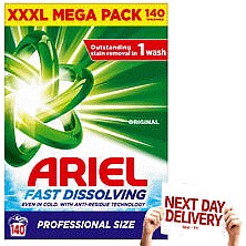 ARIEL Professional Fast Dissolving Clothes Washing Powder 140 Wash (8