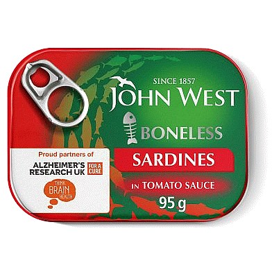 John West Boneless Sardines in Tomato Sauce (95g) Compare Prices