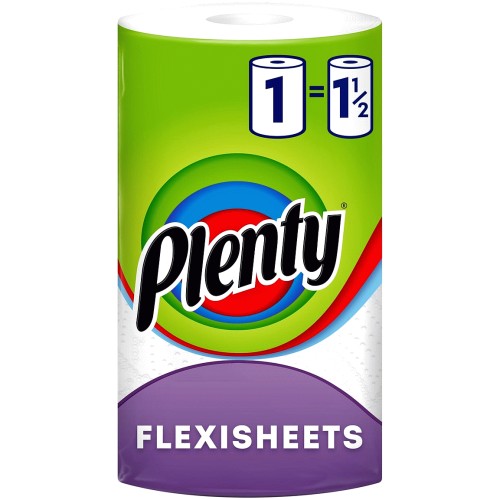Plenty Flexisized Sheets Kitchen Towel Longer Lasting 1 Roll Compare