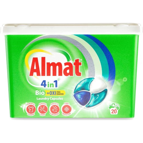 Almat Premium 4 In 1 Action Bio Oxy Laundry Capsules 20 Washes