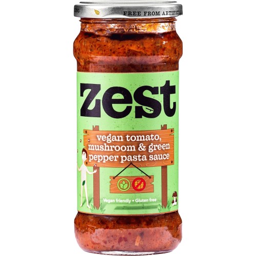 Zest Tomato Mushroom & Green Pepper Pasta Sauce (340g) Compare Prices