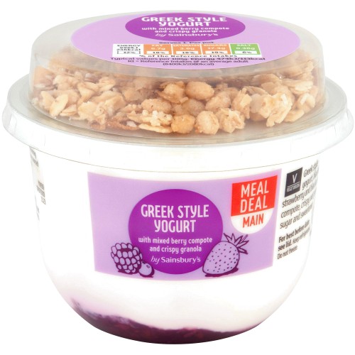 Sainsbury's On the Go Greek Style Yogurt with Mixed Berry Compote