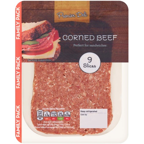 Premier Deli Corned Beef Slices (9 x 250g) Compare Prices & Where To