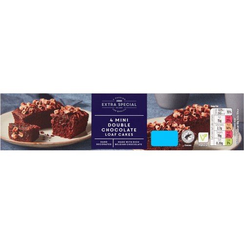 ASDA Extra Special 4 Mini Double Chocolate Loaf Cakes (4) Compare