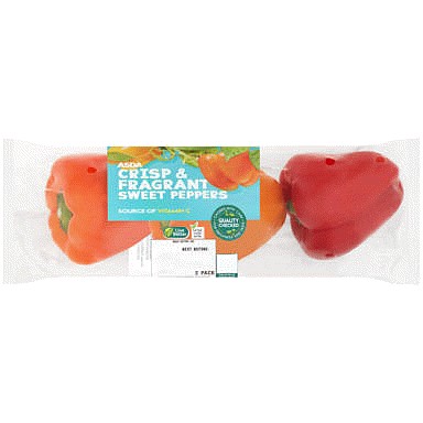 ASDA Crisp & Fragrant Sweet Peppers (Colour may vary) (3) Compare Prices & Where To Buy