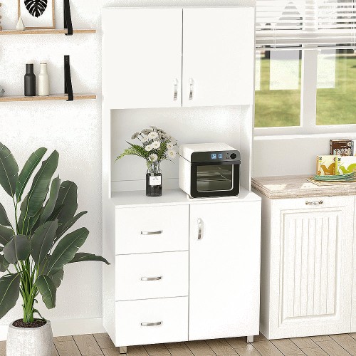 Portland 3 Door 3 Drawer White Kitchen Storage Compare Prices