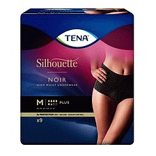 Tena Silhouette High Waist Black Incontinence Pants Medium Size (9