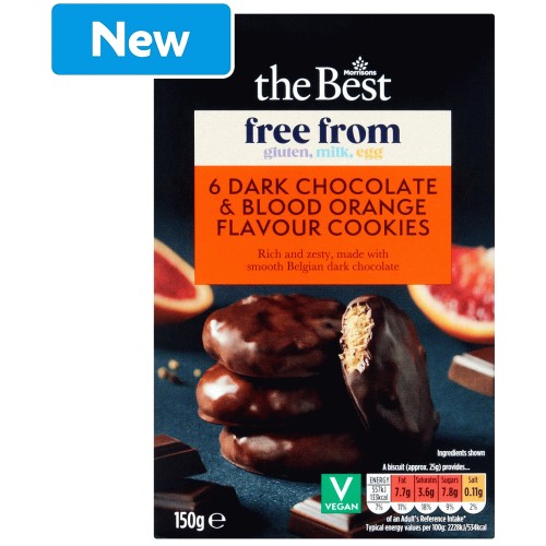 Morrisons The Best Free From Blood Orange Chocolate Cookies (150g