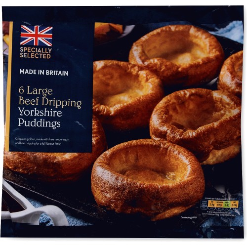 M&S 6 Beef Dripping Yorkshire Puddings Frozen (252g) Compare Prices