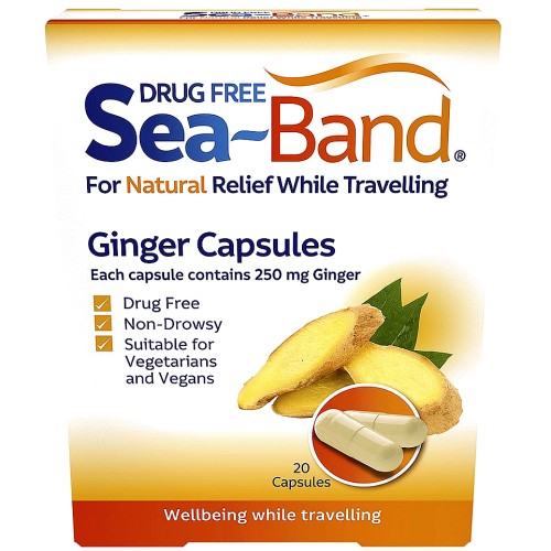 Seaband Nausea Relief Ginger Capsules (20) Compare Prices & Where To